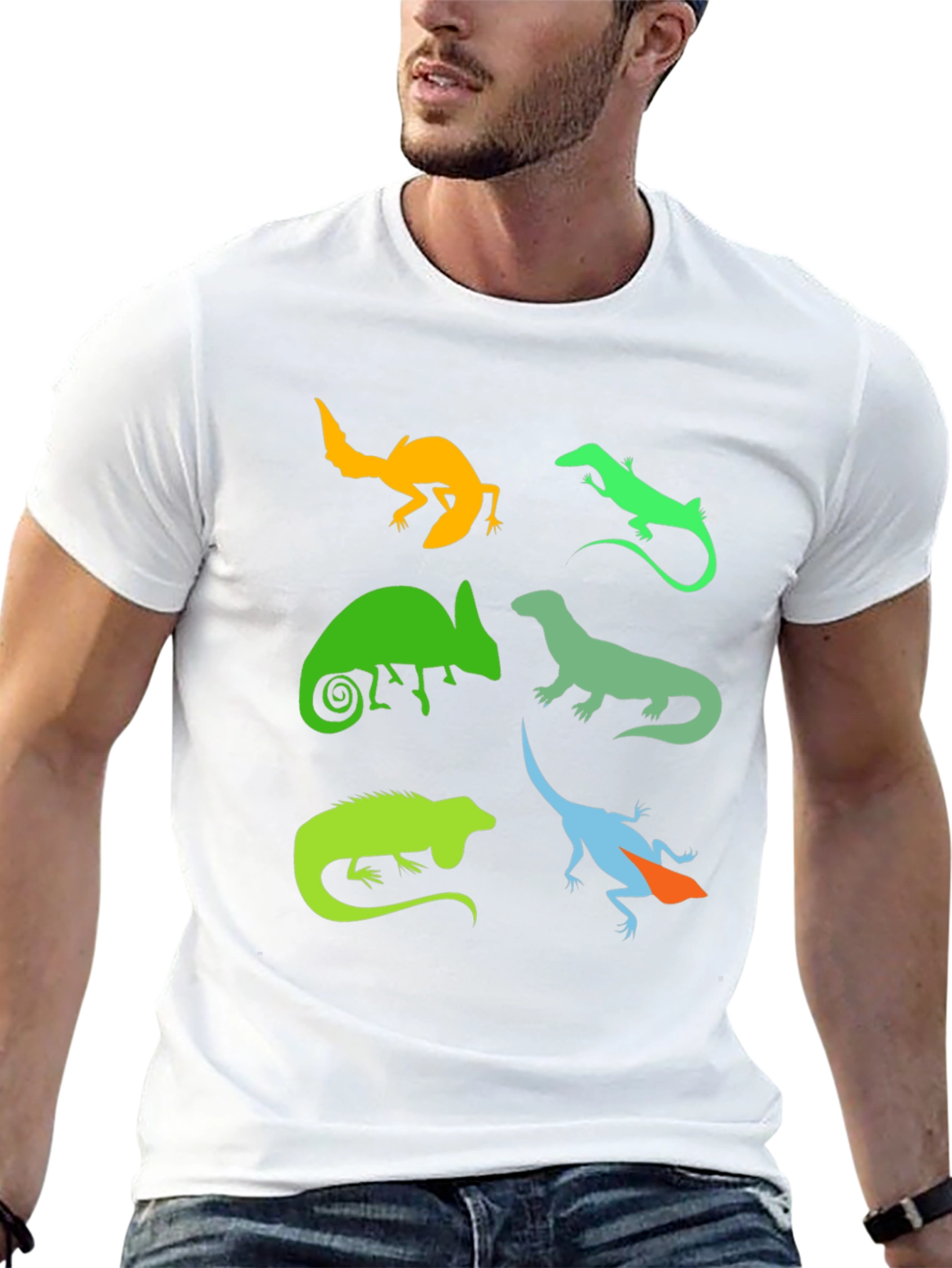 Lizard Silhouette Graphic T-Shirt - Reptile Lover Tee
