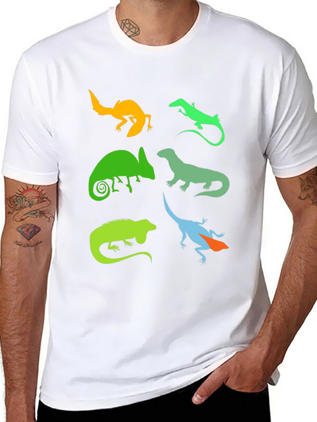 Lizard Silhouette Graphic T-Shirt - Reptile Lover Tee