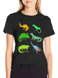 Lizard Silhouette Graphic T-Shirt - Reptile Lover Tee