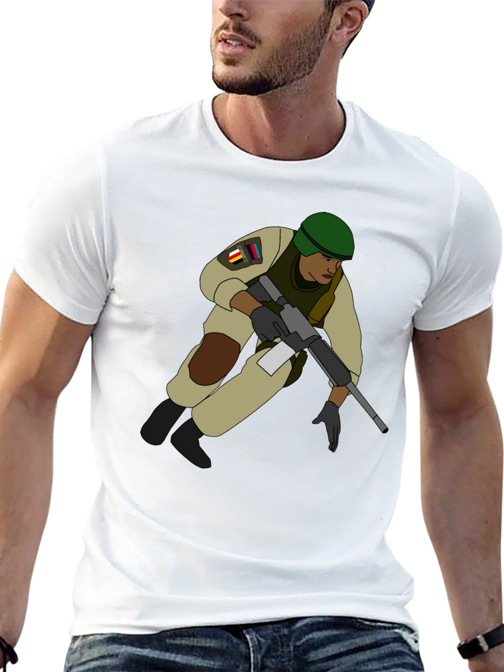 Soldier Graphic T-Shirt - Black