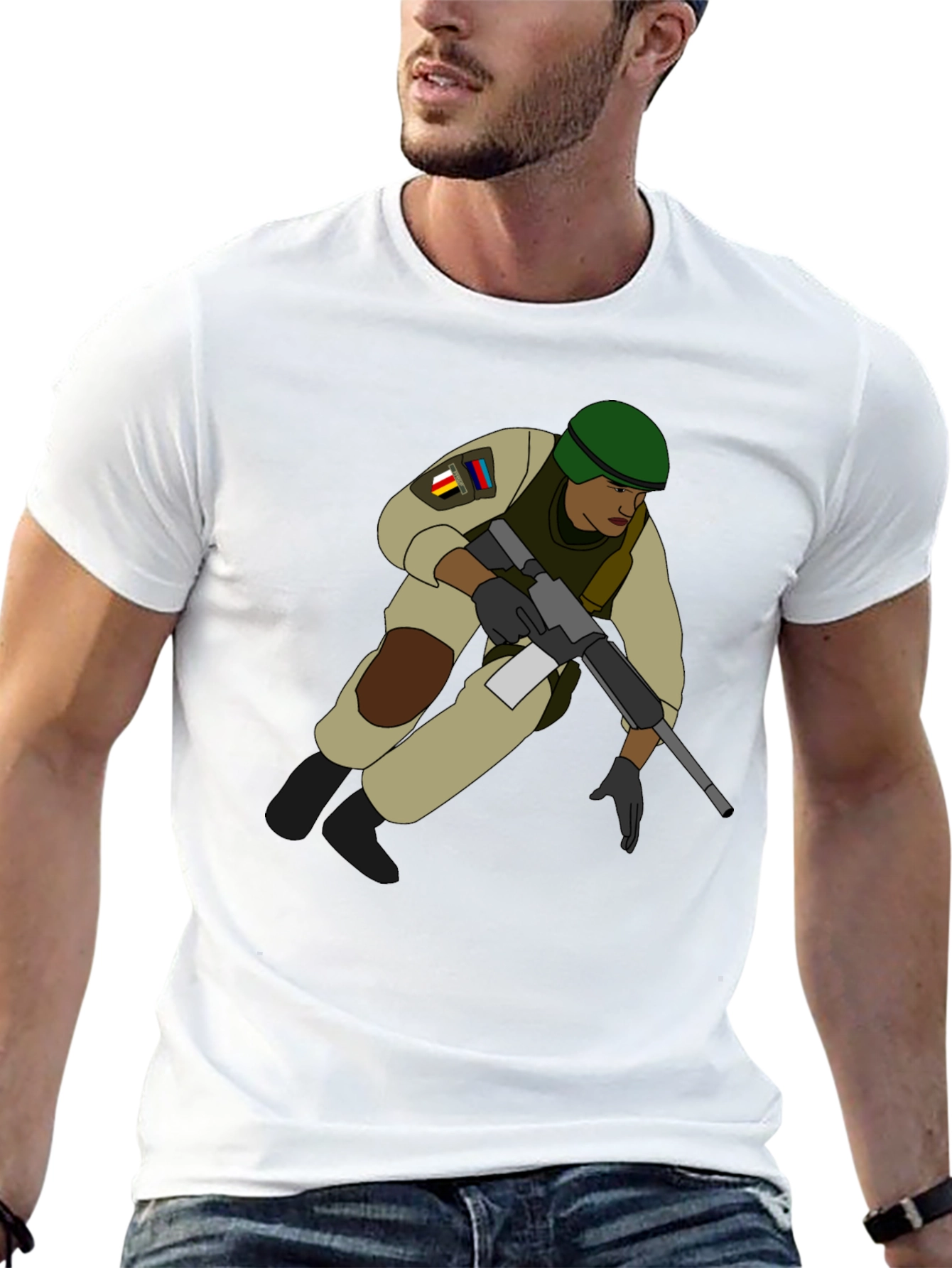 Soldier Graphic T-Shirt - Black