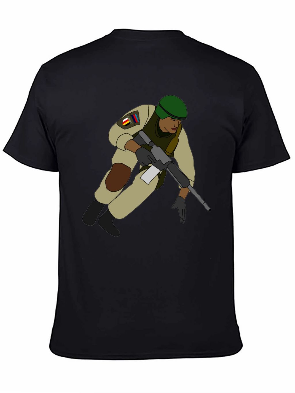 Soldier Graphic T-Shirt - Black