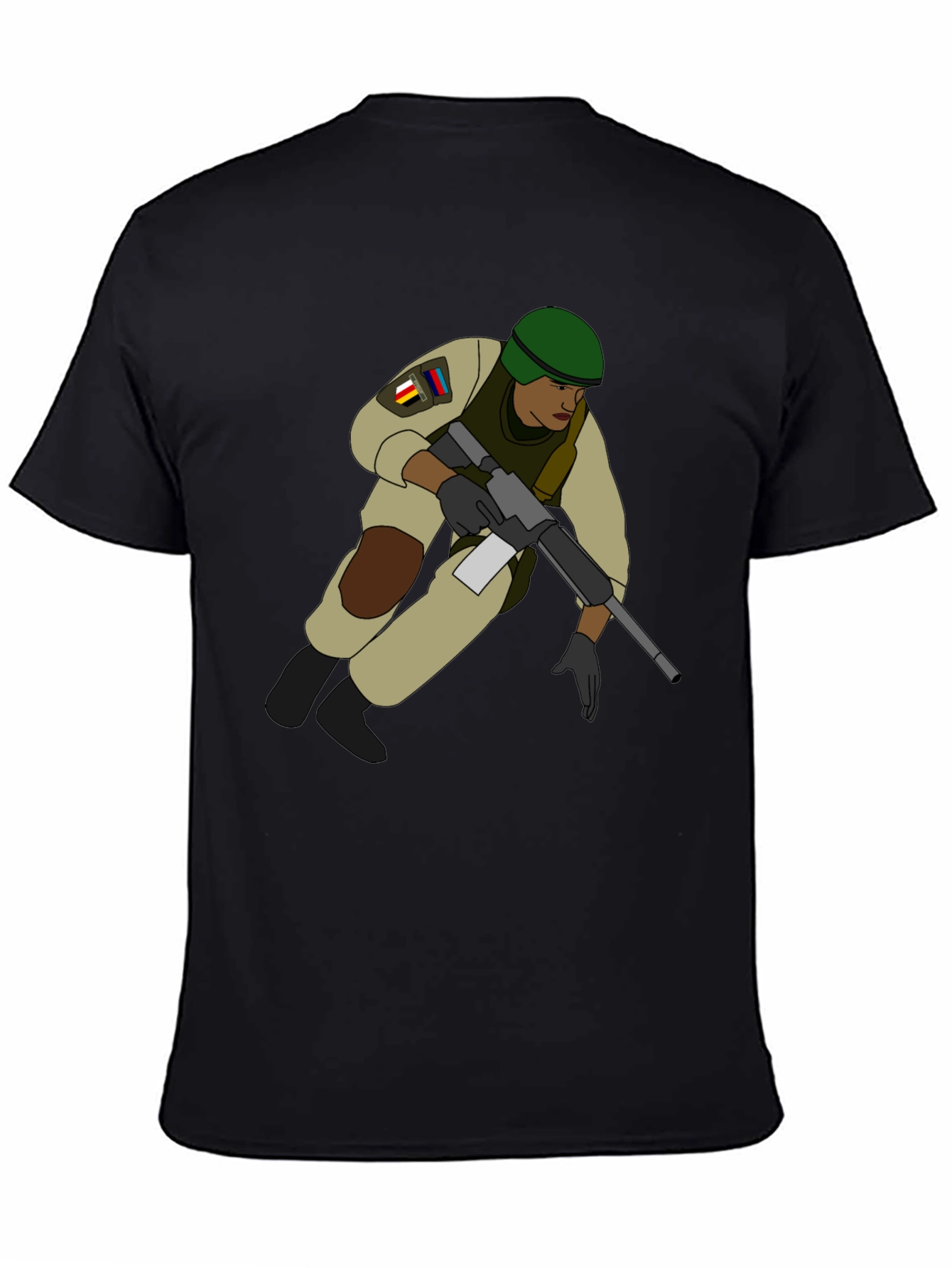 Soldier Graphic T-Shirt - Black