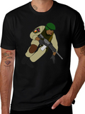 Soldier Graphic T-Shirt - Black