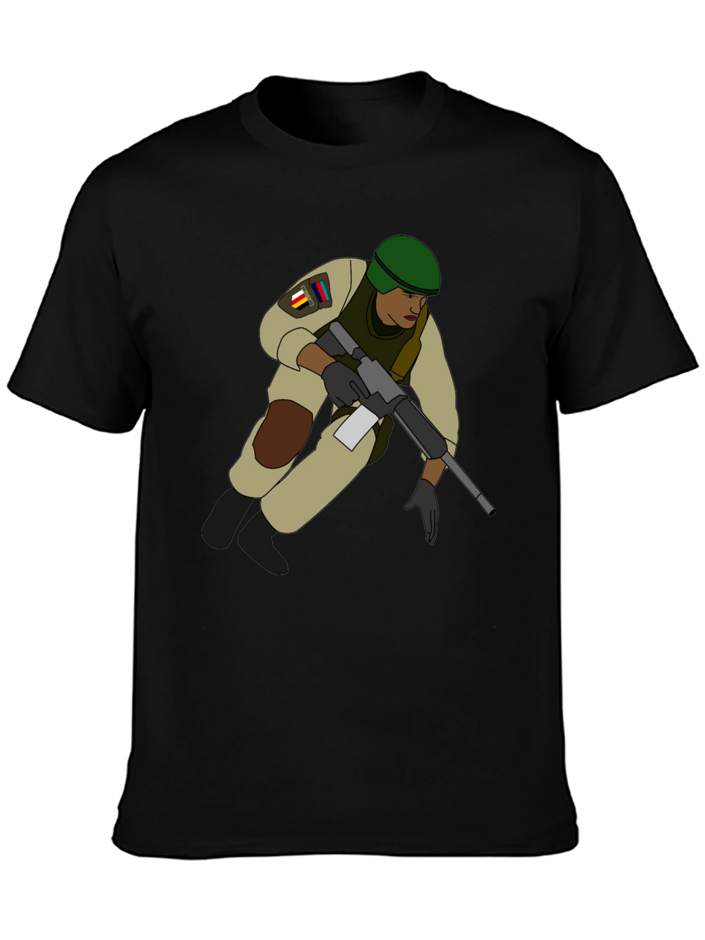 Soldier Graphic T-Shirt - Black