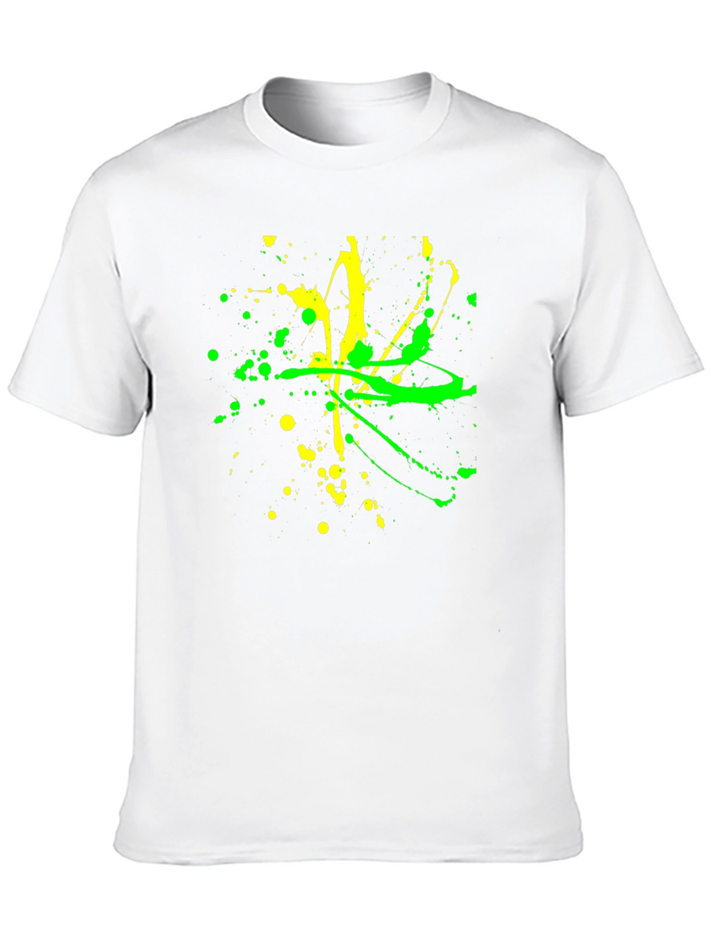 Abstract Splatter Graphic Black T-Shirt