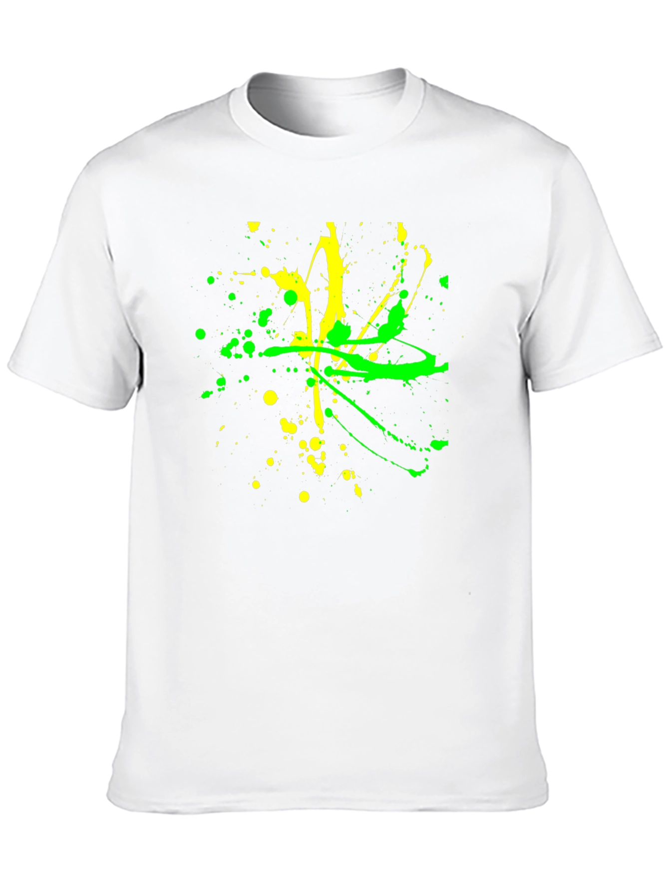 Abstract Splatter Graphic Black T-Shirt