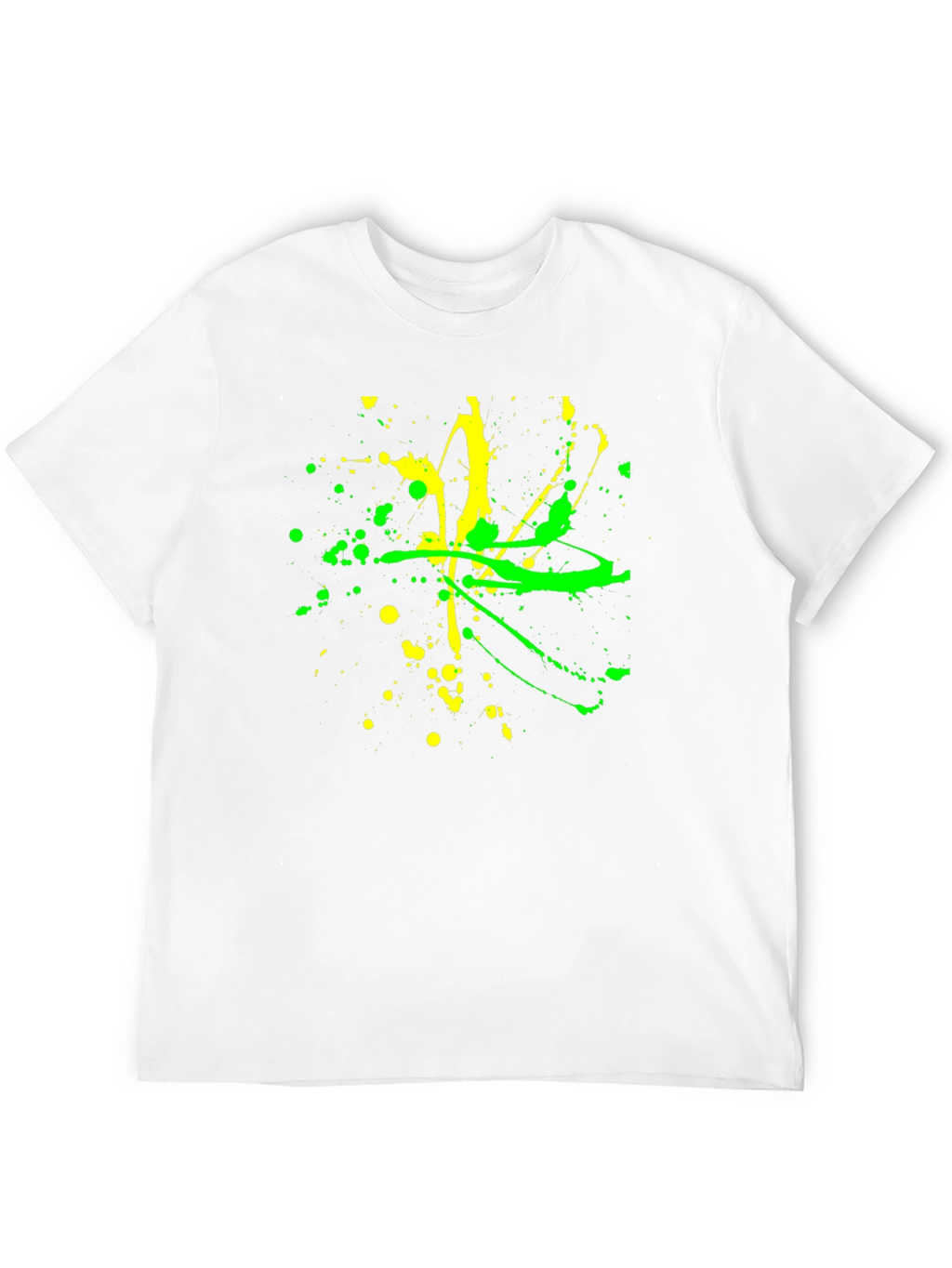Abstract Splatter Graphic Black T-Shirt