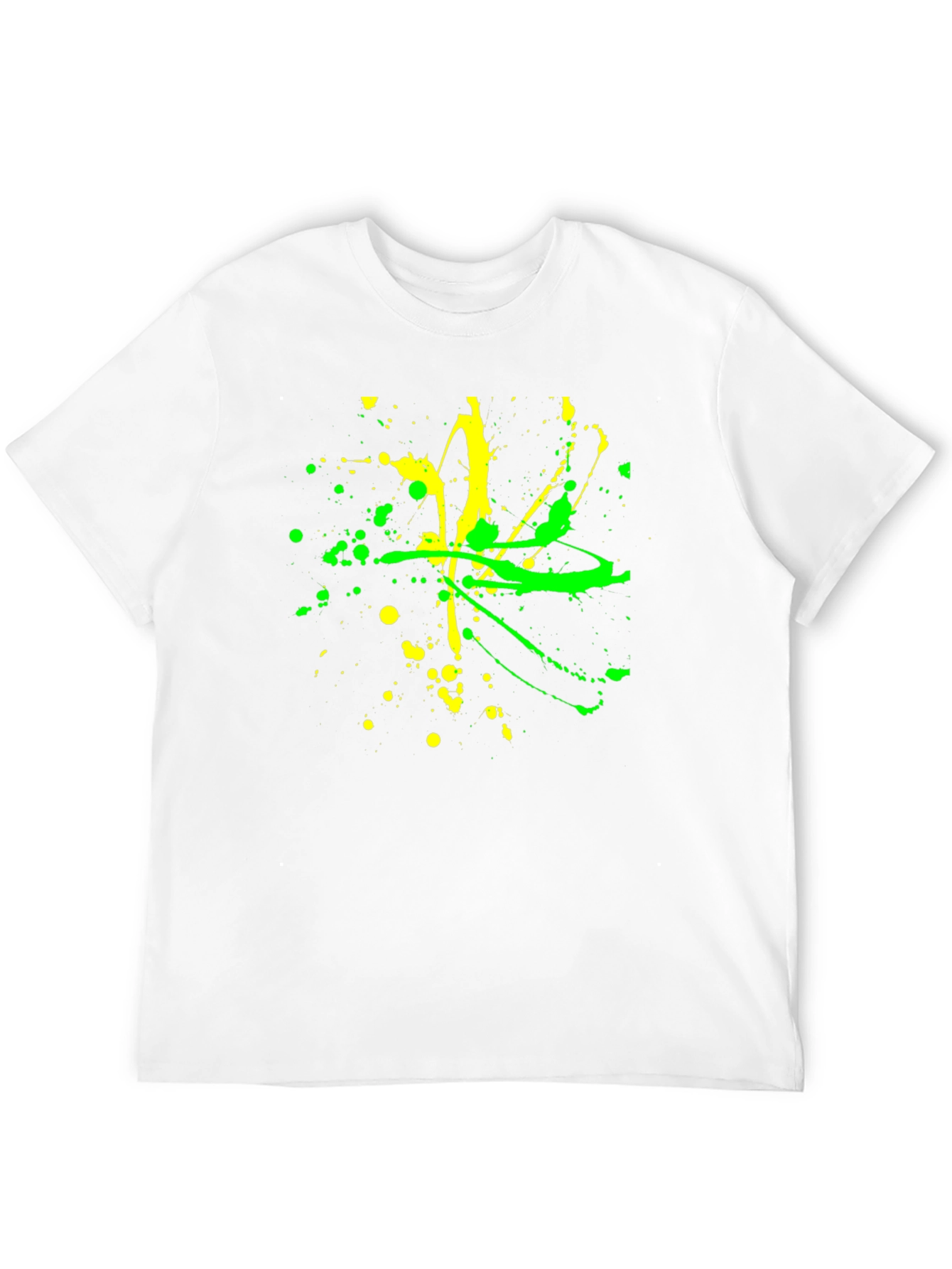 Abstract Splatter Graphic Black T-Shirt