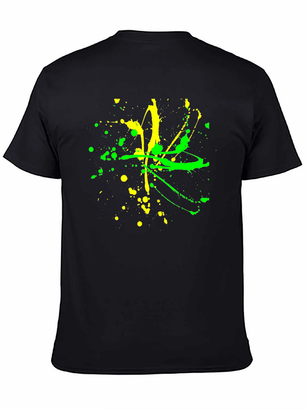 Abstract Splatter Graphic Black T-Shirt