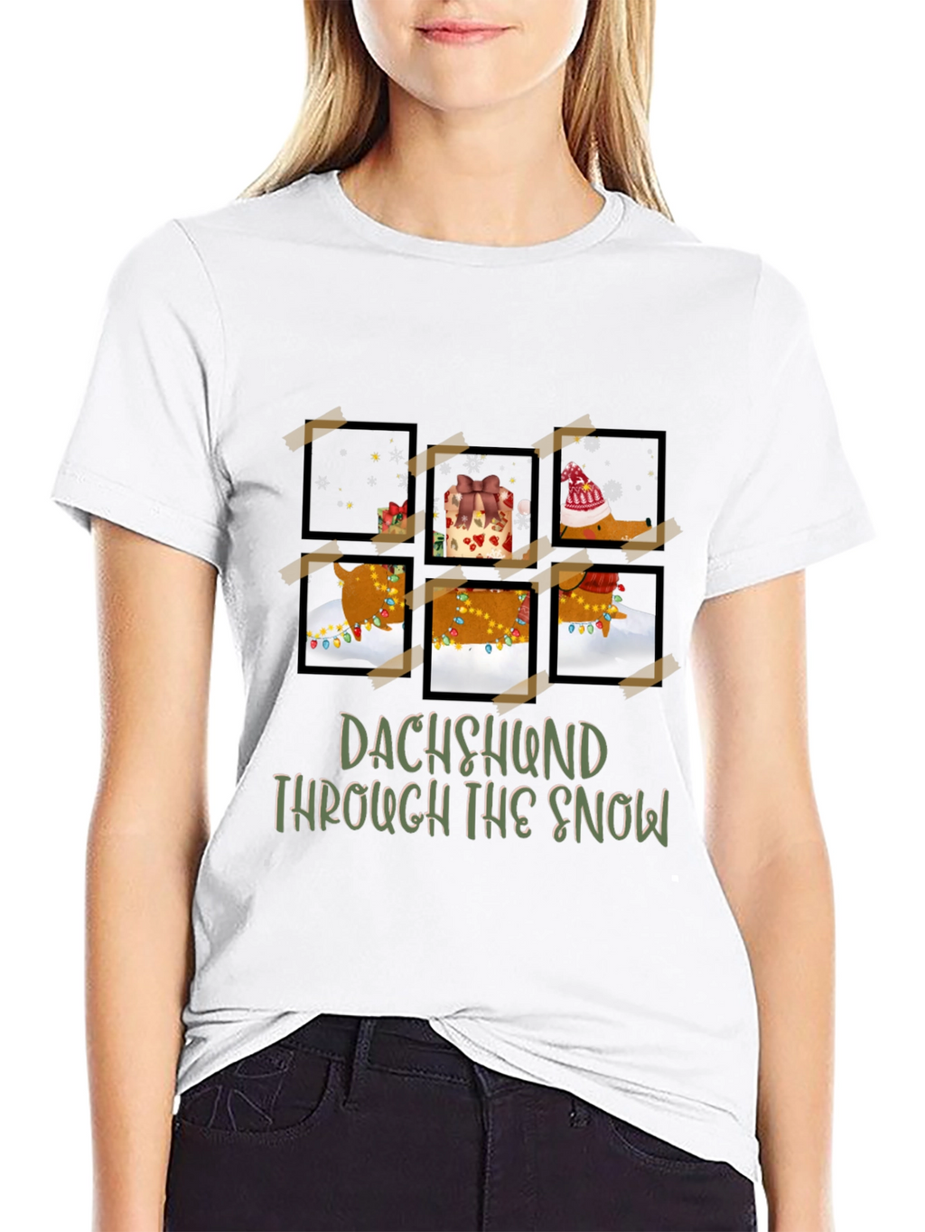 Dachshund Through The Snow Graphic Tee