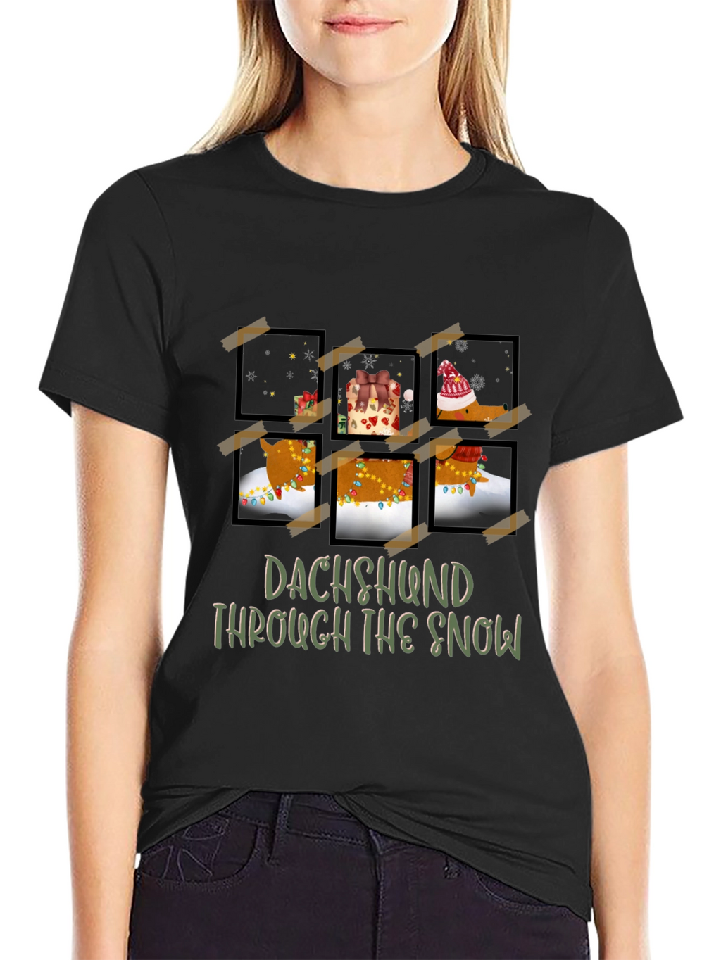 Dachshund Through The Snow Graphic Tee