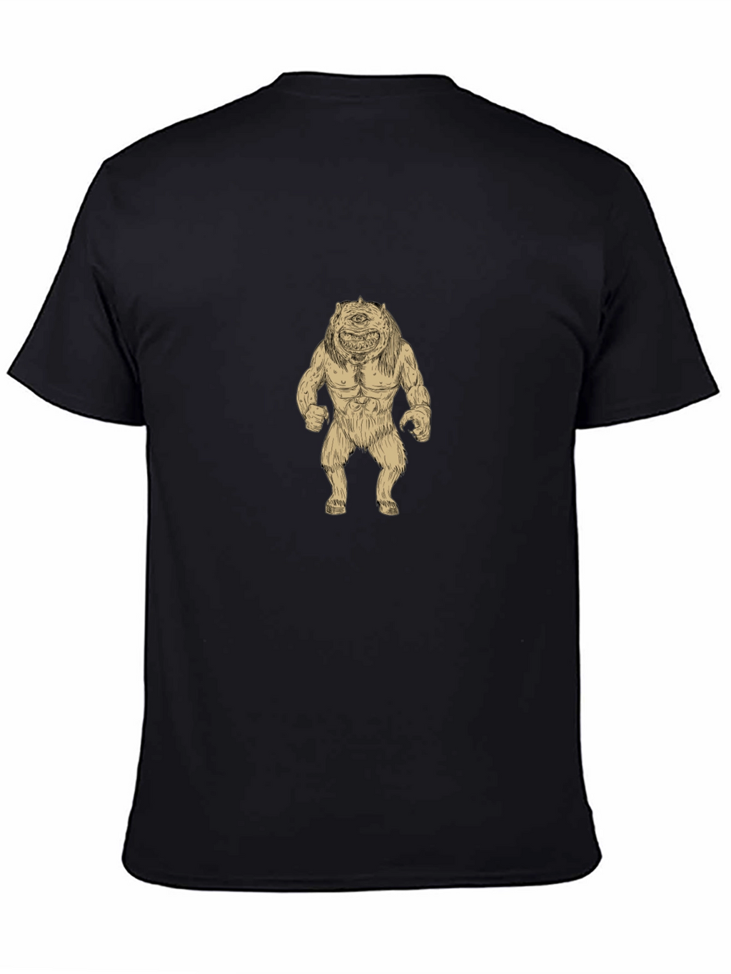 Monster Graphic Print Black Tee
