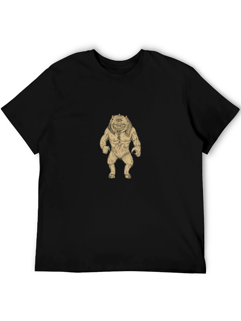 Monster Graphic Print Black Tee