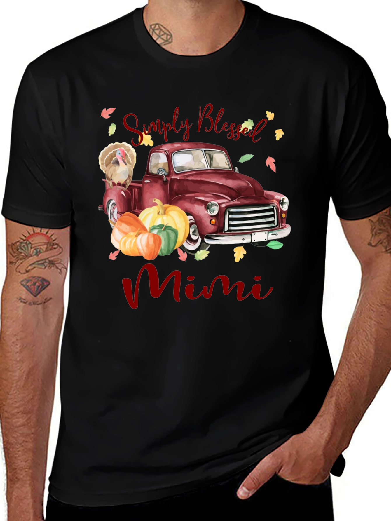 Simply Blessed Mimi Thanksgiving Truck T-Shirt