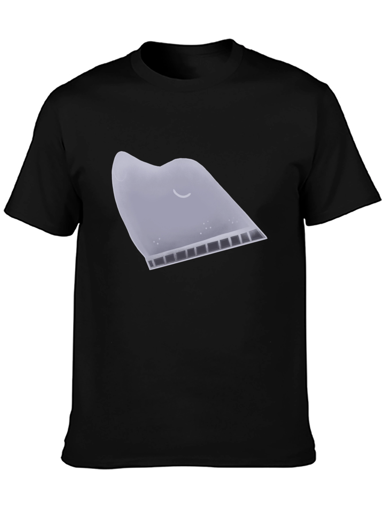 Mens Black Tee - Sleepy Teabag Design