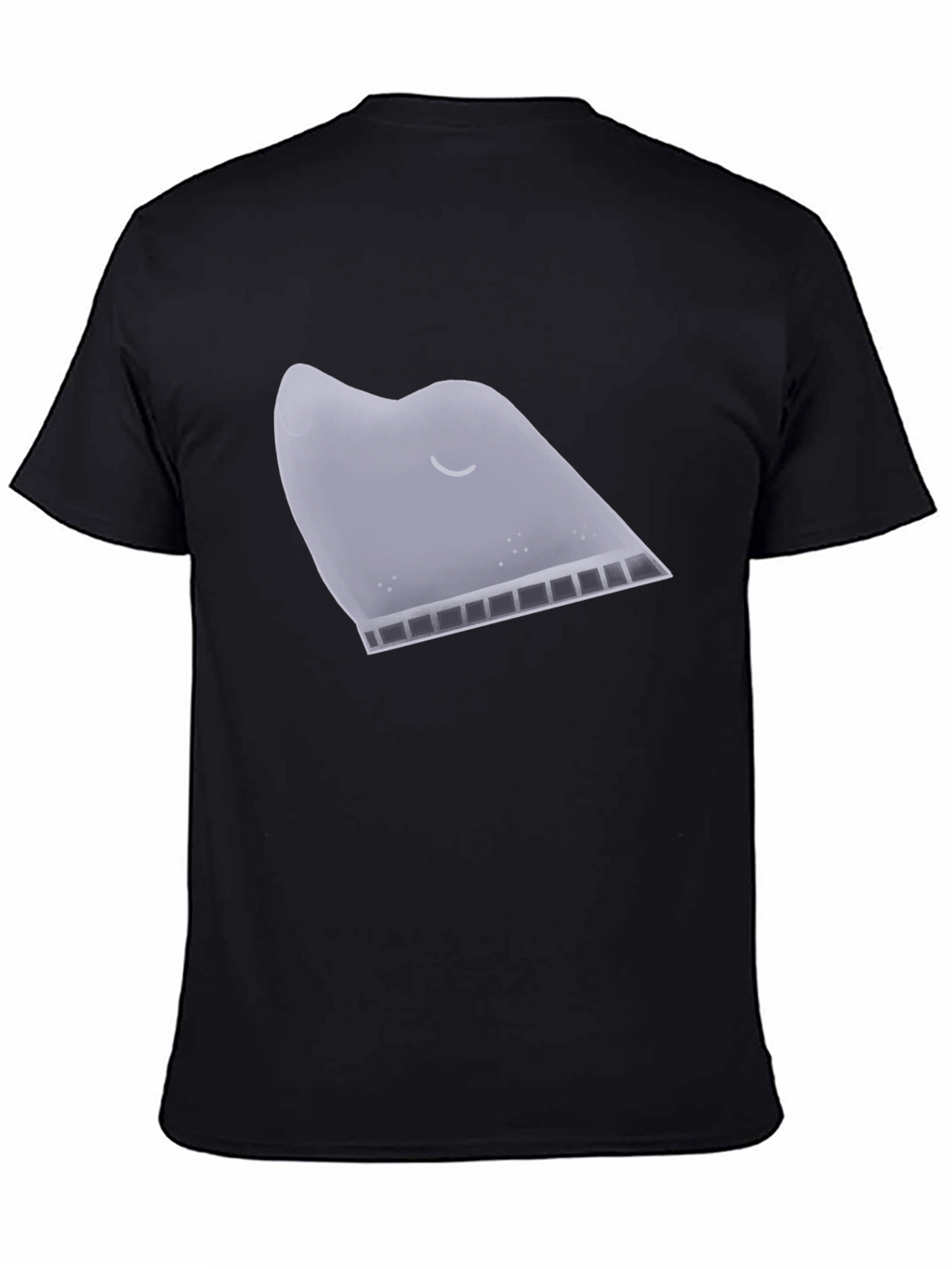 Mens Black Tee - Sleepy Teabag Design