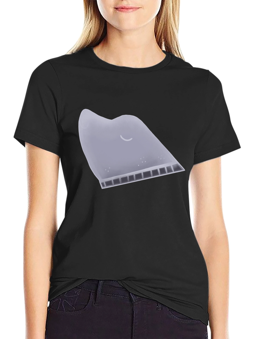 Mens Black Tee - Sleepy Teabag Design