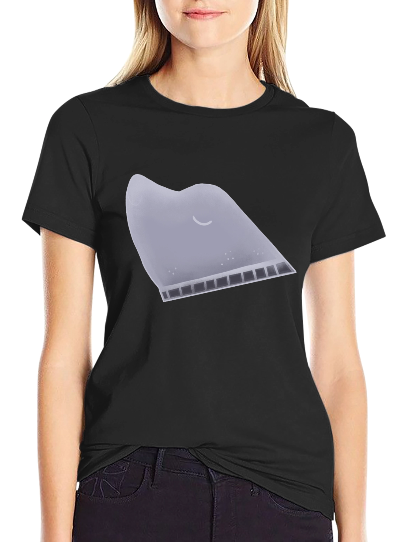 Mens Black Tee - Sleepy Teabag Design