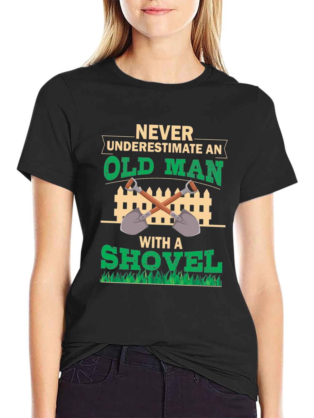 Old Man with Shovel Graphic Tee