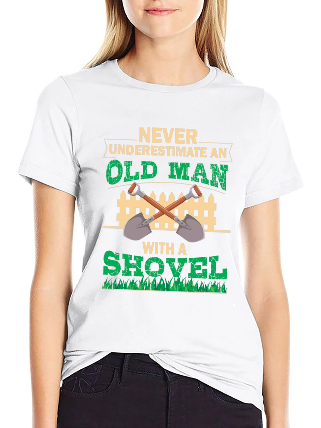 Old Man with Shovel Graphic Tee