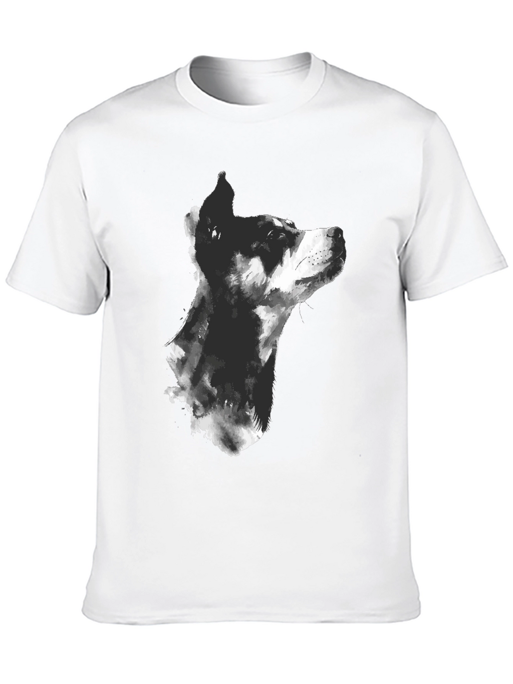 Dog Sketch Graphic T-Shirt - Mens Black Tee