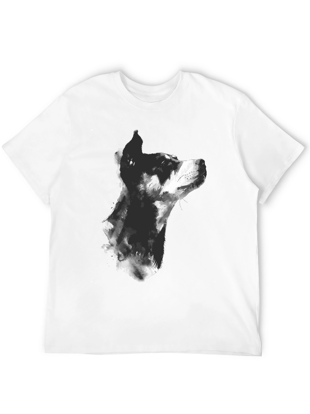 Dog Sketch Graphic T-Shirt - Mens Black Tee