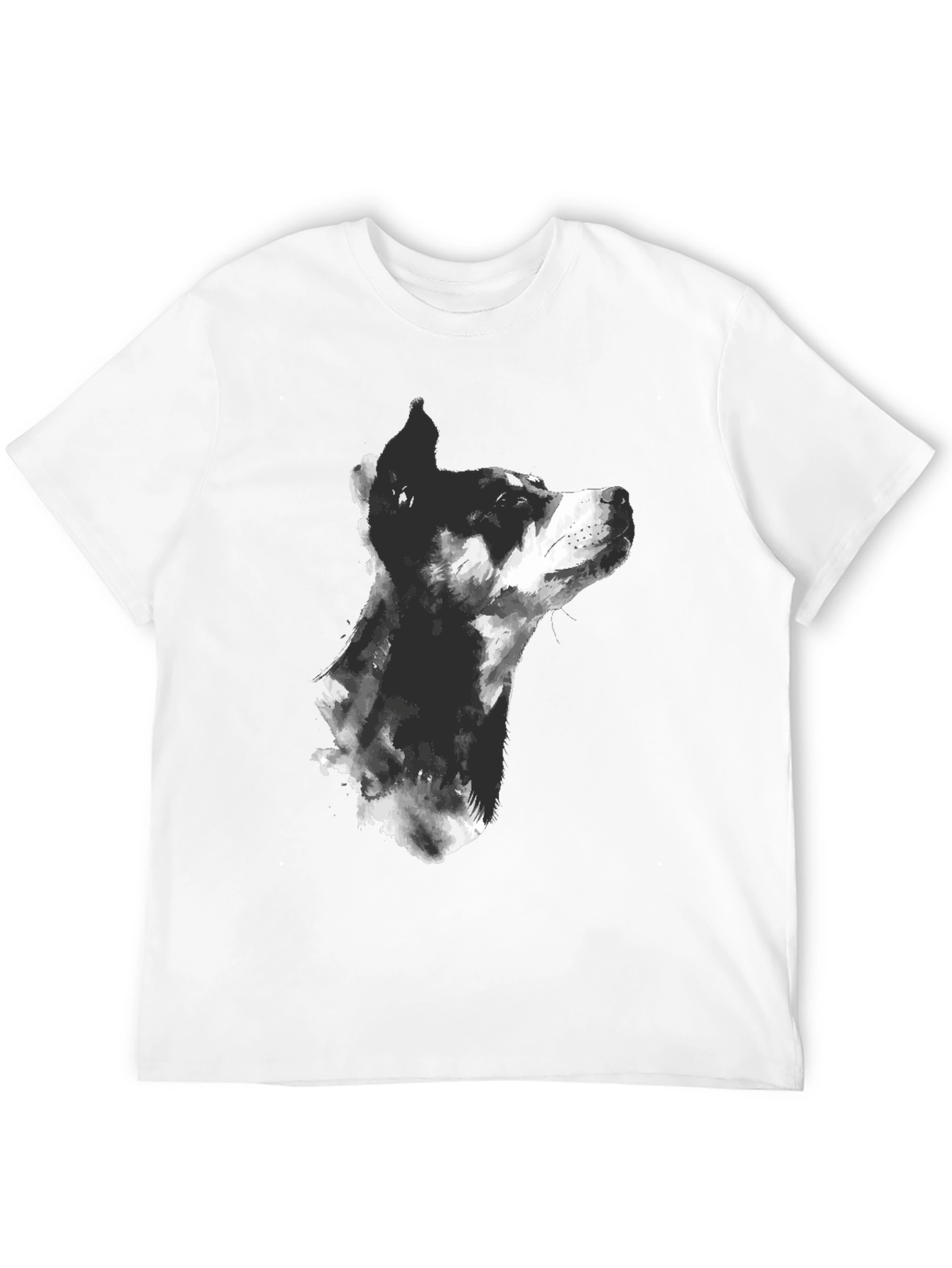 Dog Sketch Graphic T-Shirt - Mens Black Tee