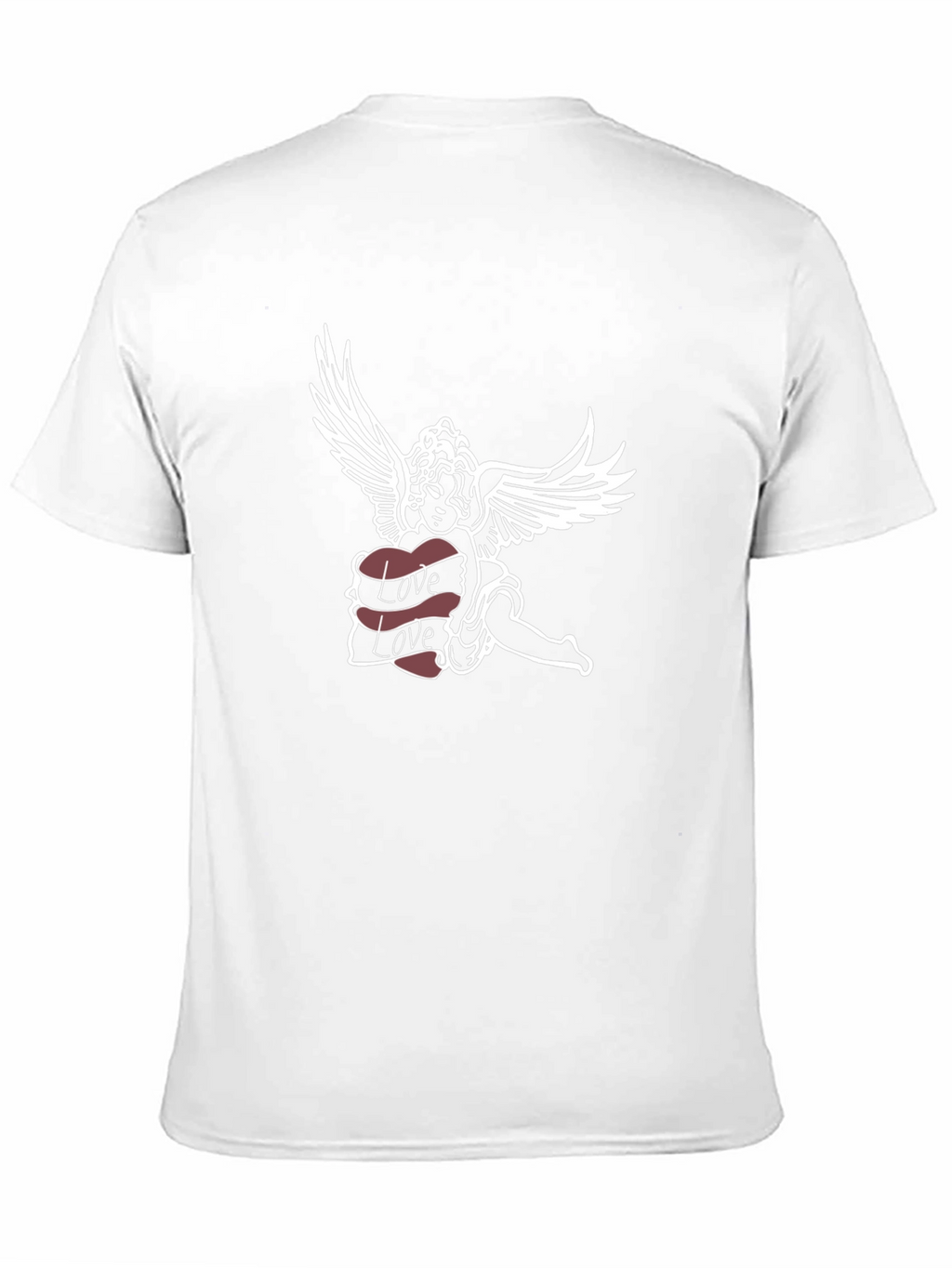 Angel Love Graphic Tee - Soft Black Cotton T-Shirt