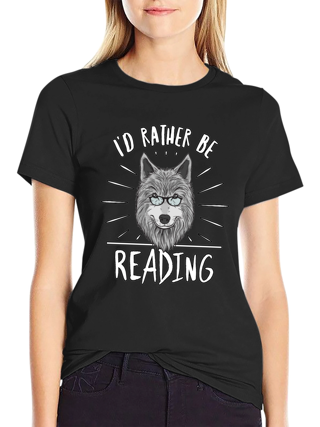 Id Rather Be Reading Wolf T-Shirt