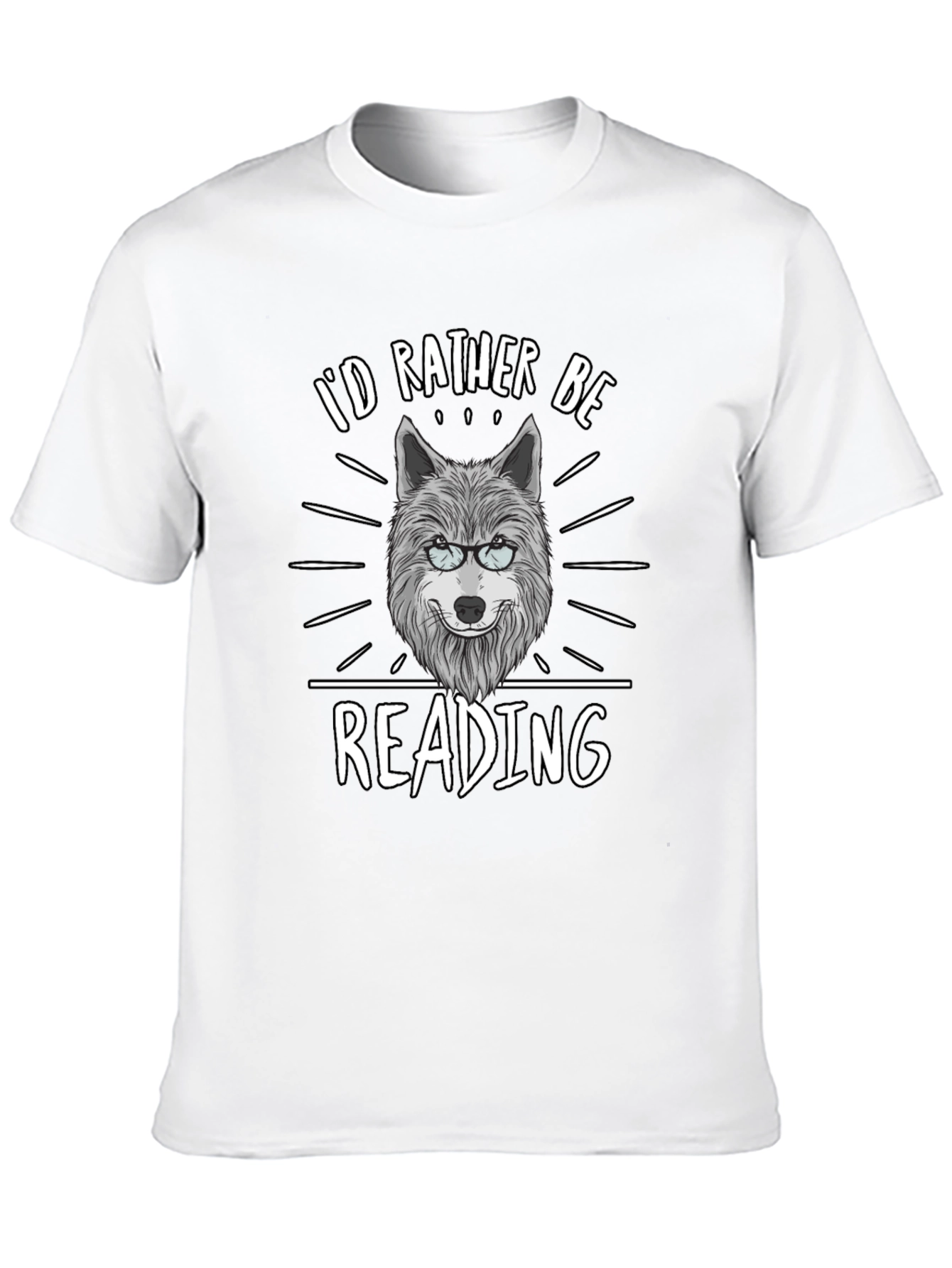 Id Rather Be Reading Wolf T-Shirt