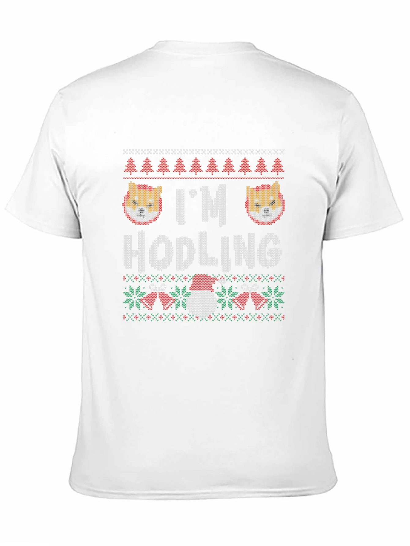 Im Hodling Shiba Holiday Crew Neck T-Shirt