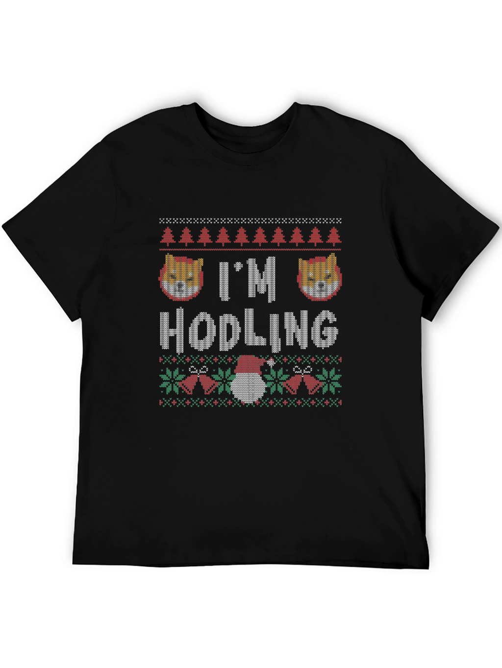 Im Hodling Shiba Holiday Crew Neck T-Shirt