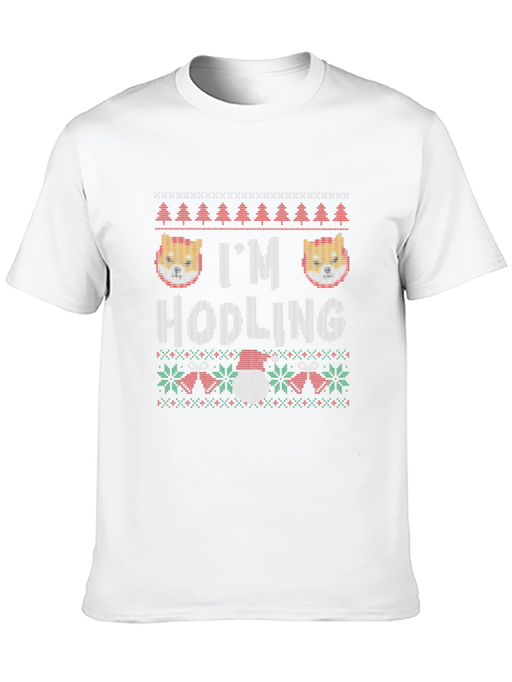 Im Hodling Shiba Holiday Crew Neck T-Shirt
