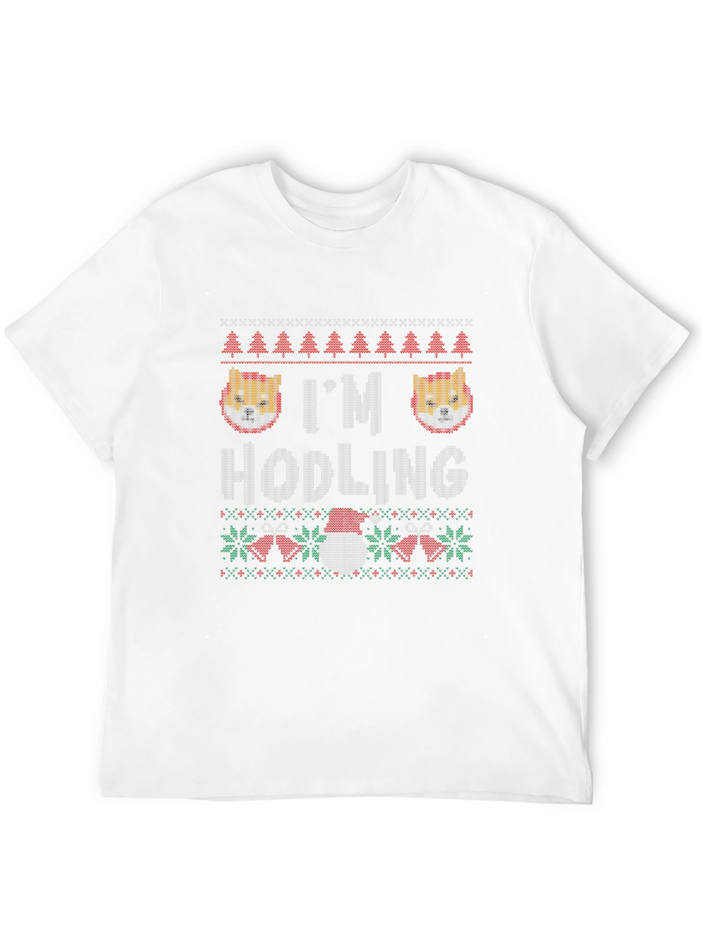 Im Hodling Shiba Holiday Crew Neck T-Shirt