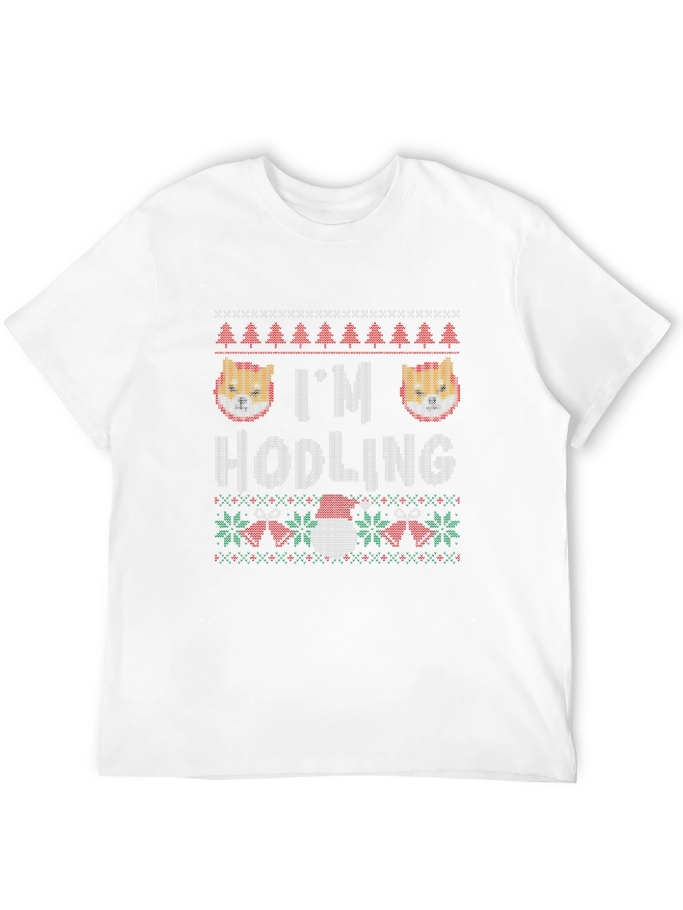 Im Hodling Shiba Holiday Crew Neck T-Shirt
