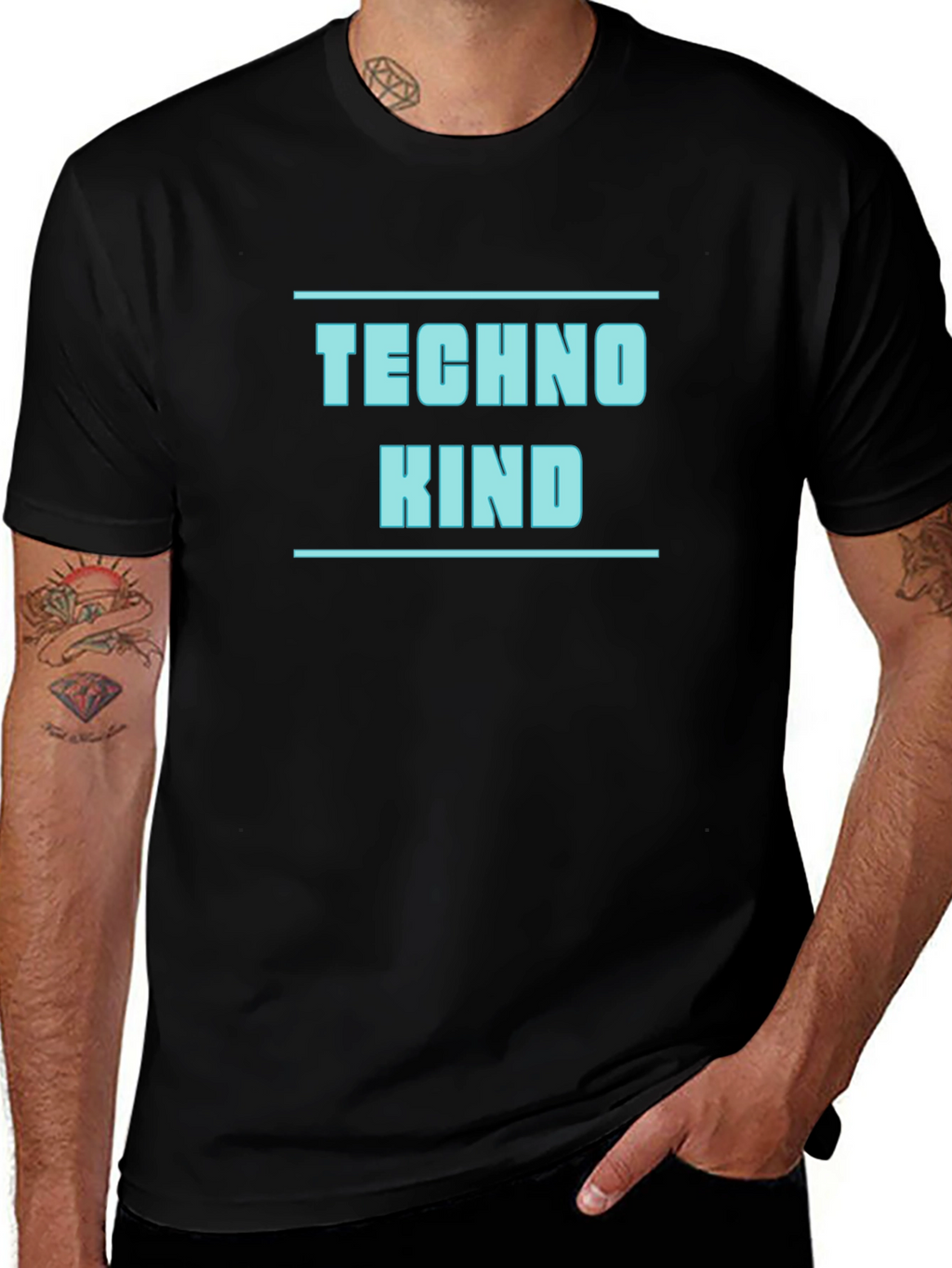 Techno Kind Black T-Shirt - Cool Graphic Tee