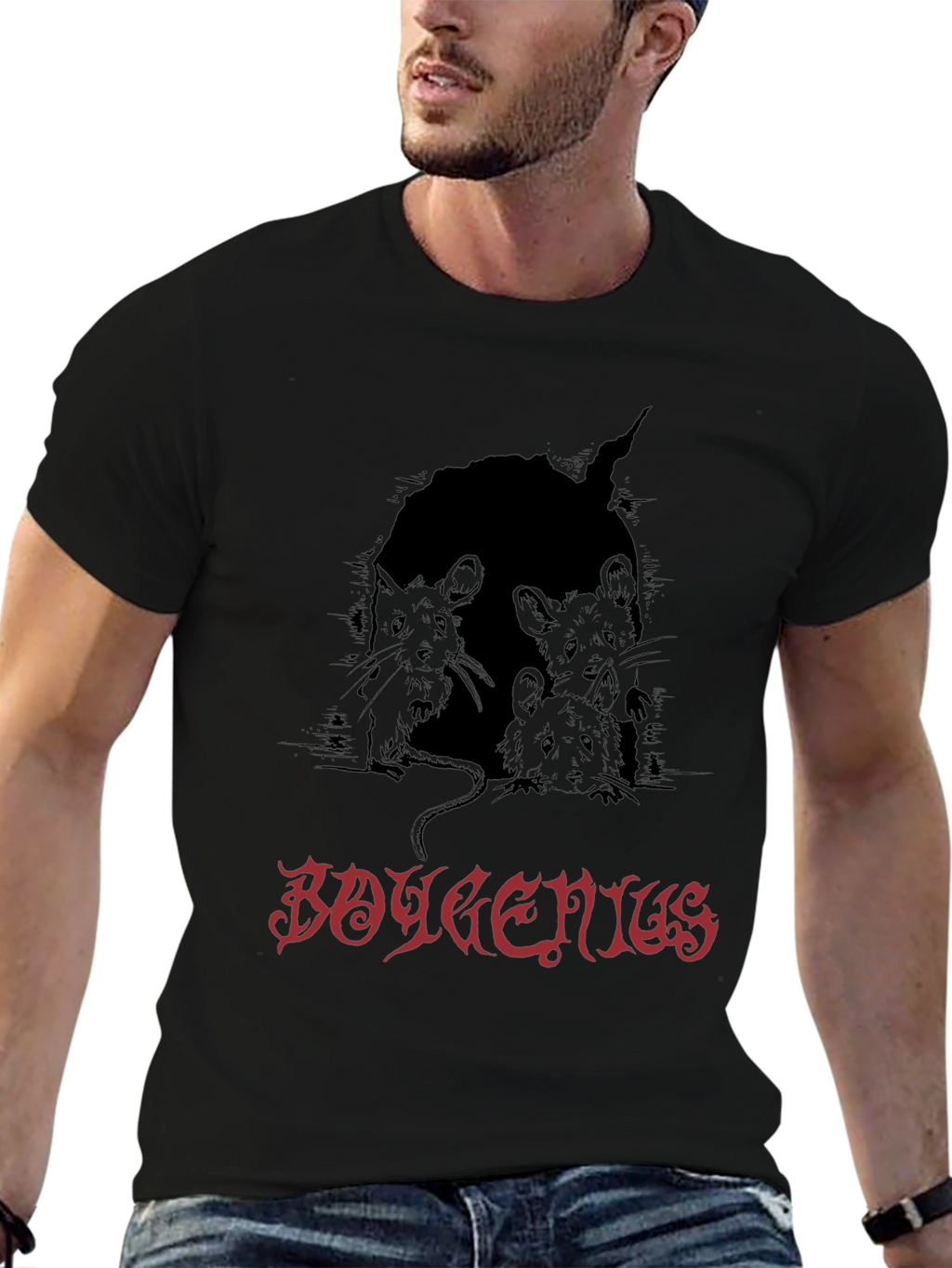 Boygenius Mice Band Tee - Black Graphic T-Shirt