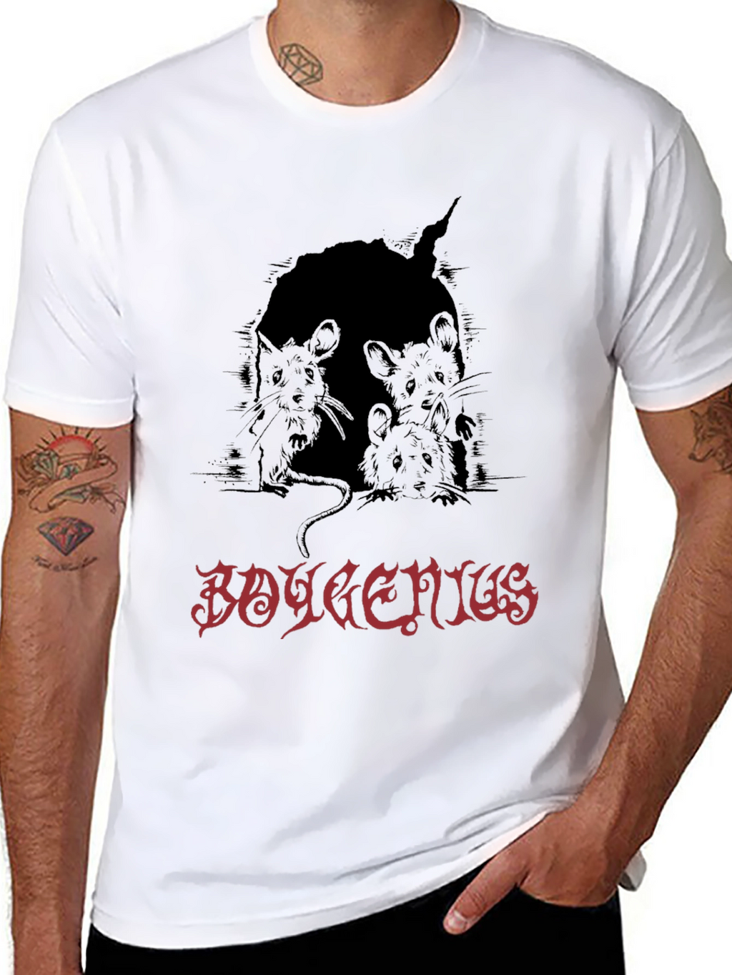 Boygenius Mice Band Tee - Black Graphic T-Shirt