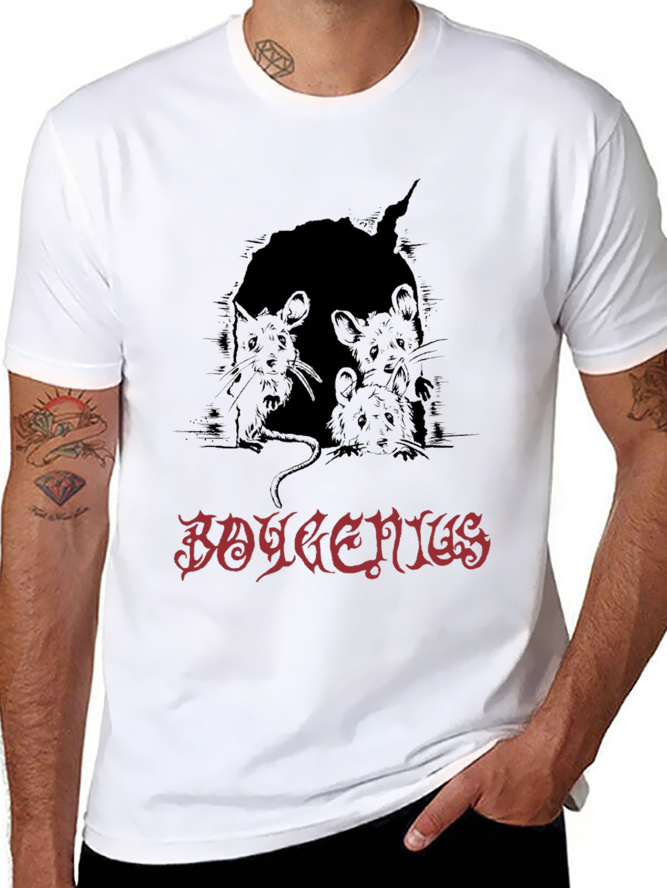 Boygenius Mice Band Tee - Black Graphic T-Shirt