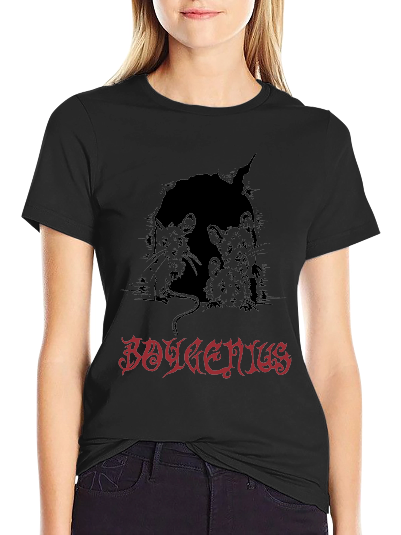 Boygenius Mice Band Tee - Black Graphic T-Shirt