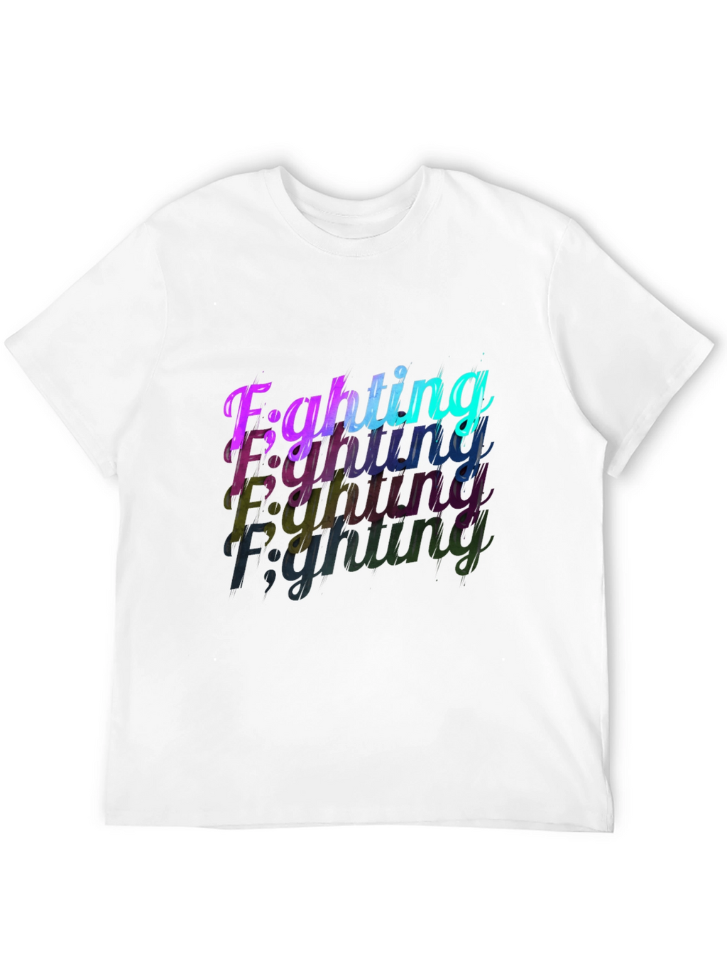 Fighting Graphic Black T-Shirt