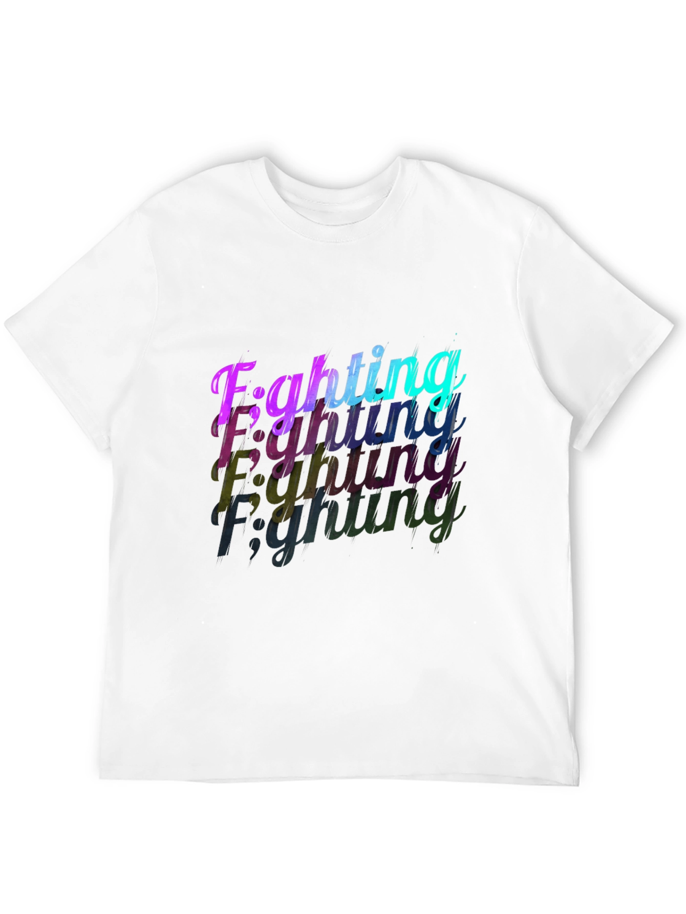 Fighting Graphic Black T-Shirt
