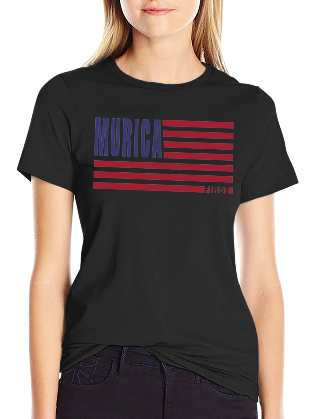 Murica Flag Graphic Tee - Patriotic T-Shirt