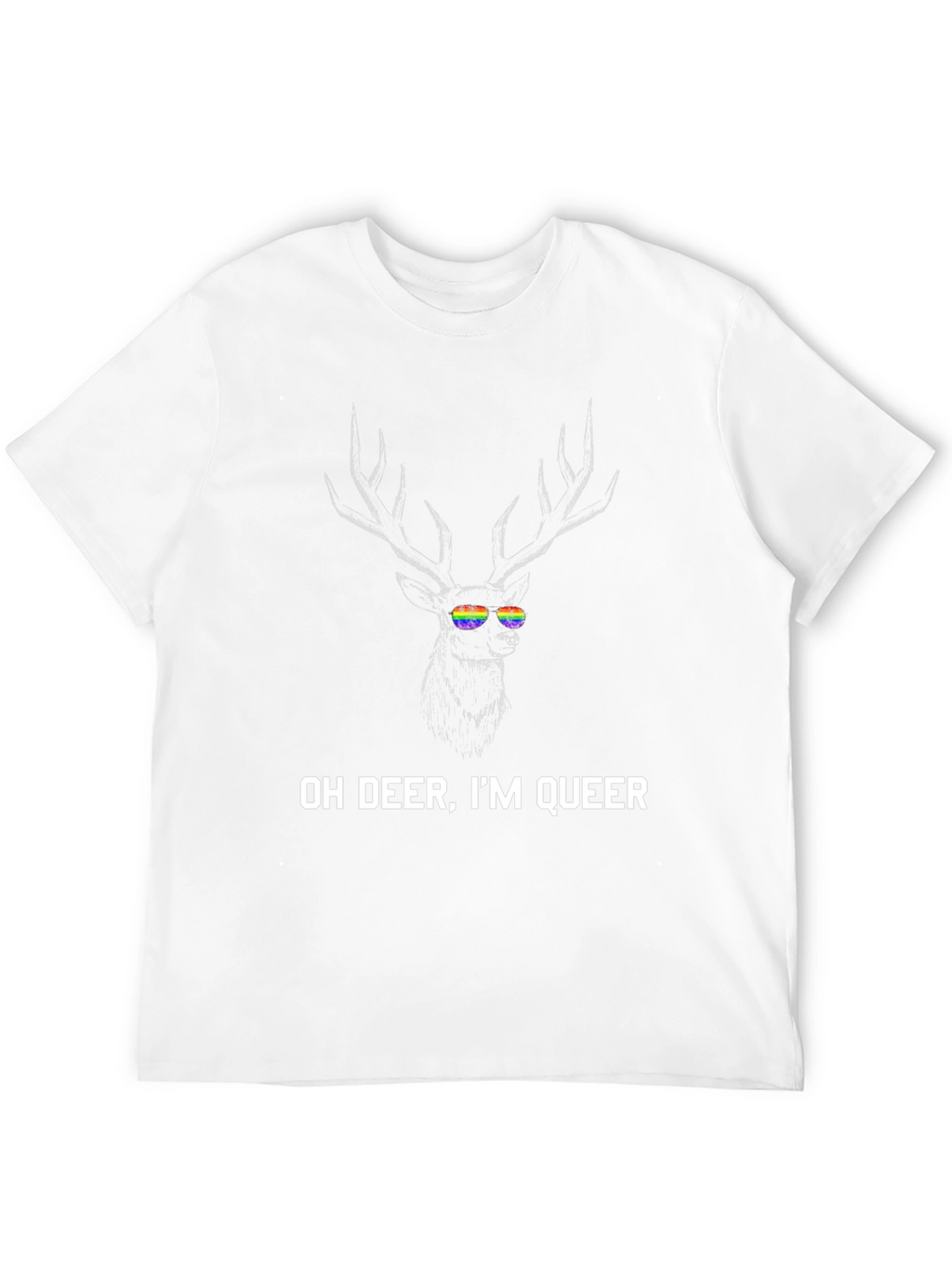 Oh Deer Im Queer Black T-Shirt