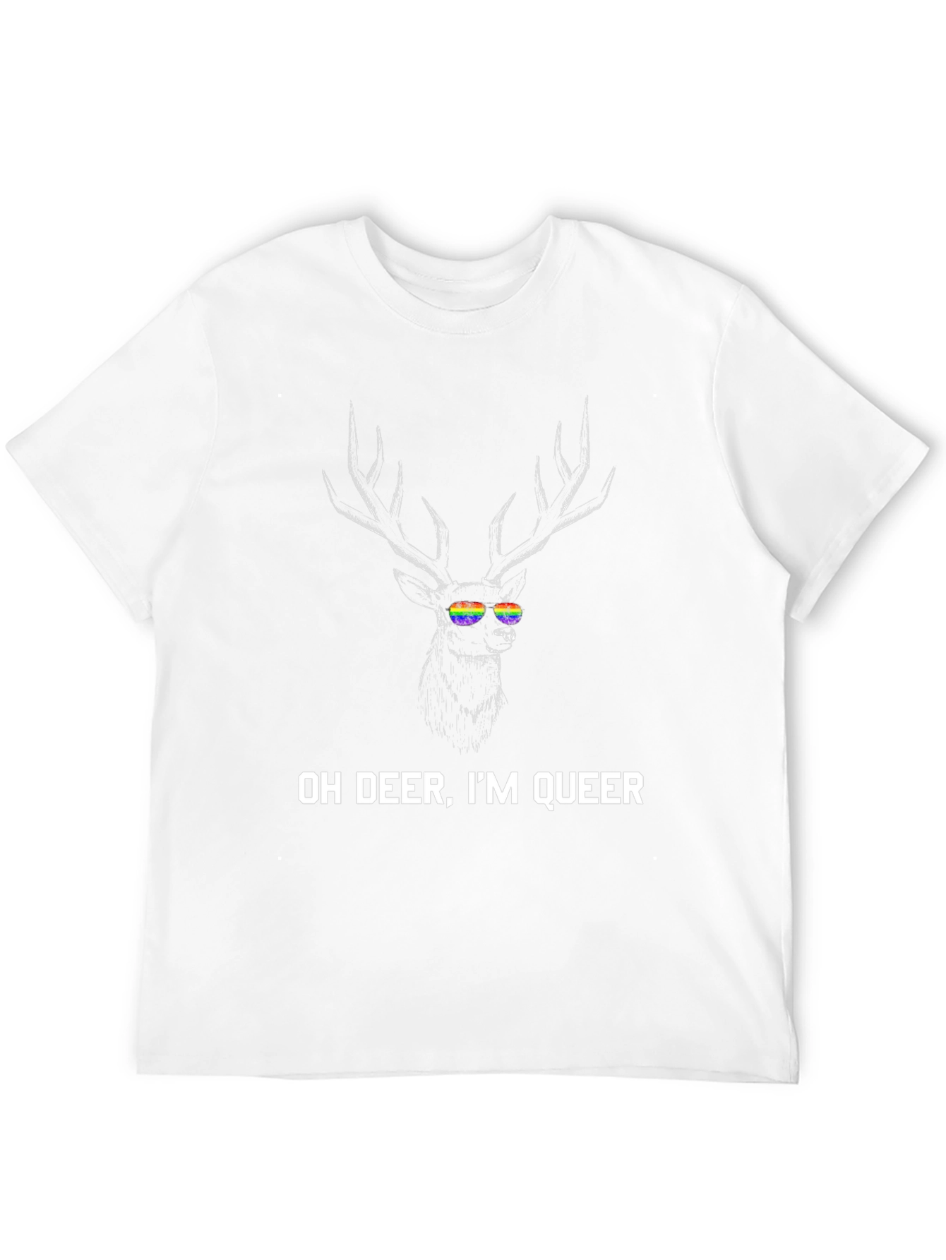 Oh Deer Im Queer Black T-Shirt