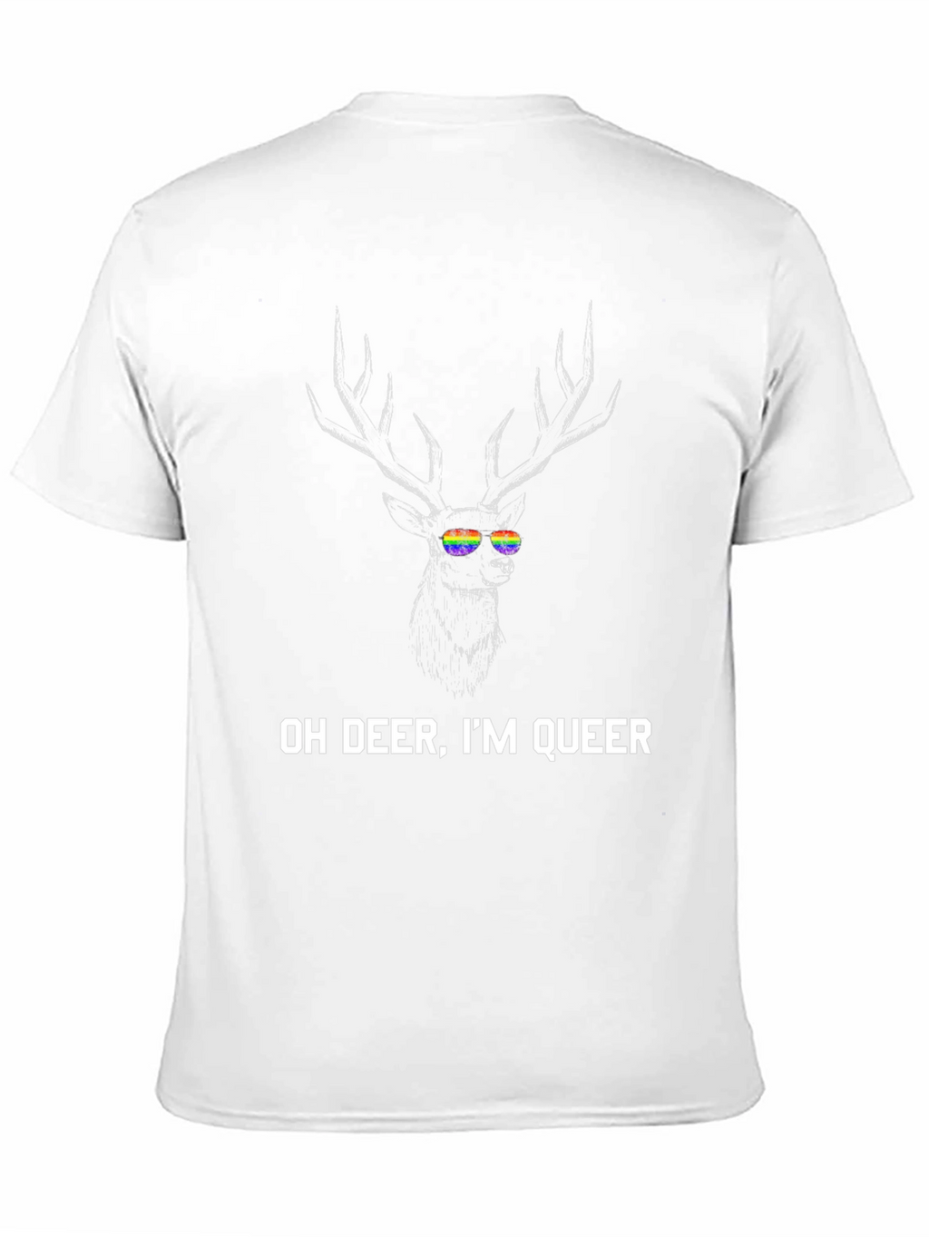 Oh Deer Im Queer Black T-Shirt