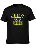 Army of One Graphic Tee - Black Cotton T-Shirt
