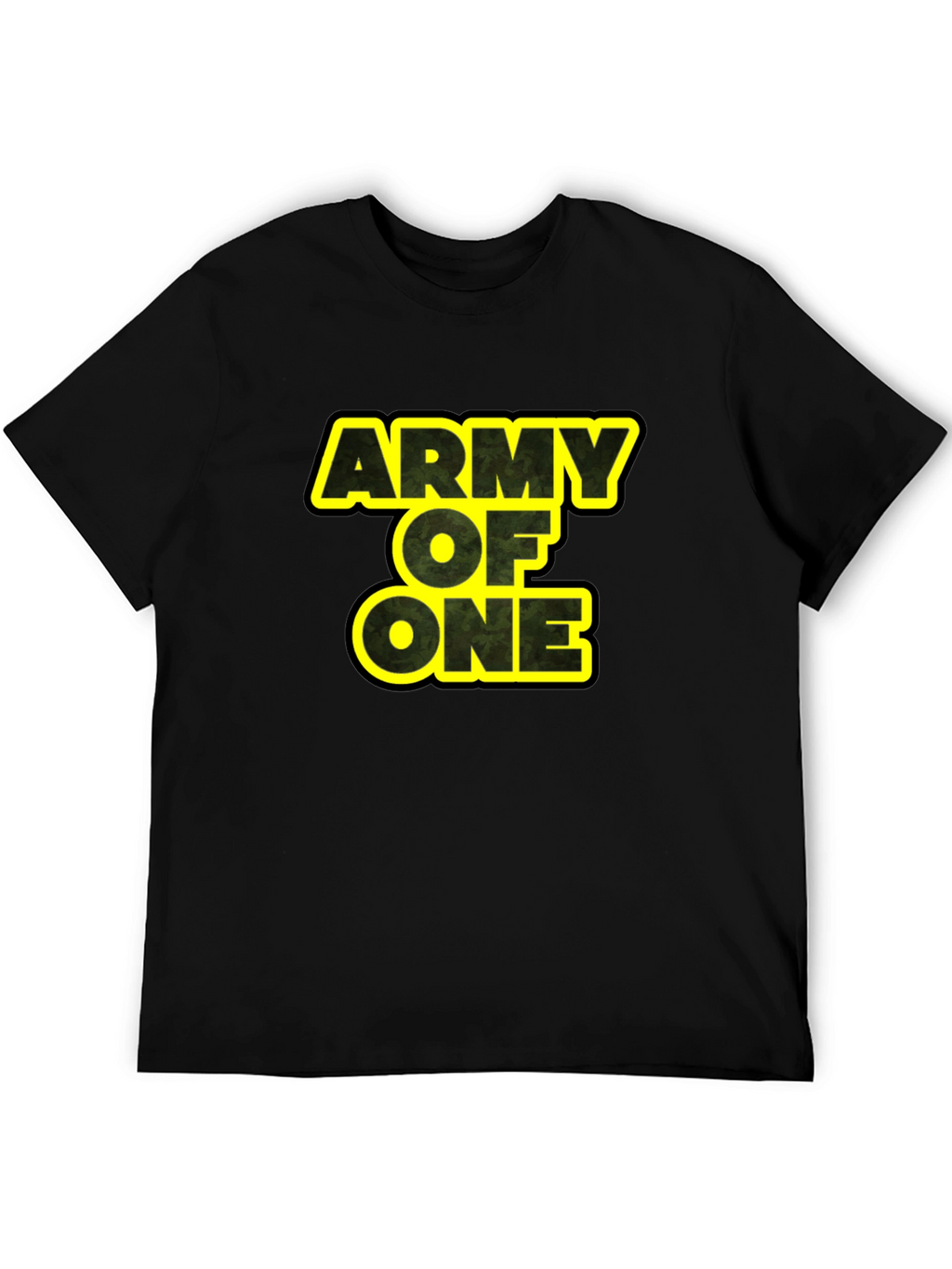 Army of One Graphic Tee - Black Cotton T-Shirt