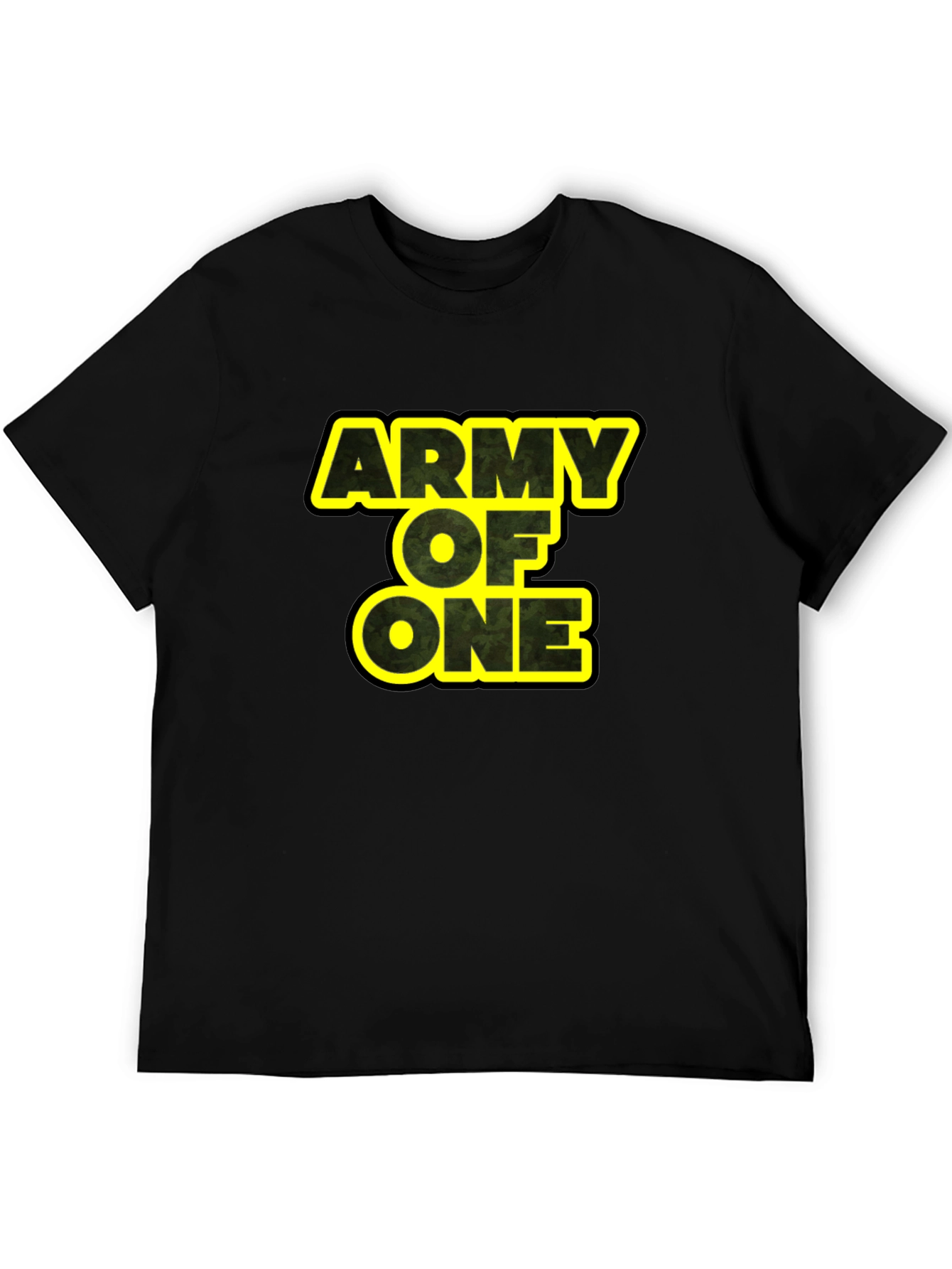 Army of One Graphic Tee - Black Cotton T-Shirt